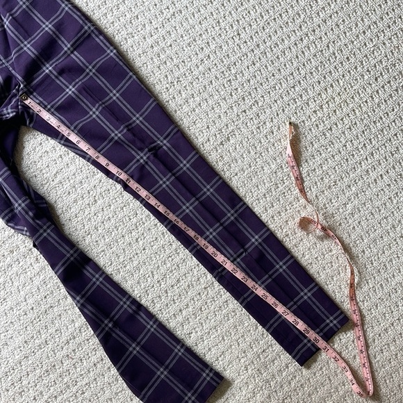 Le Chateau Purple Check Pants Size 00 - Picture 9 of 10